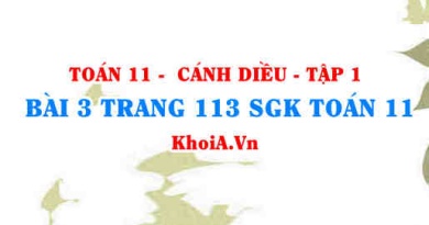 Bài 3 trang 113 SGK Toán 11 tập 1 Cánh Diều